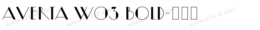 Averta W03 Bold字体转换